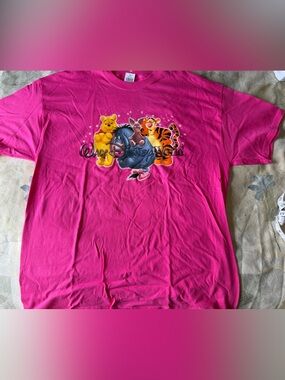 Walt Disney World Winnie the Pooh & Friends Pink T-Shirt Adult XL